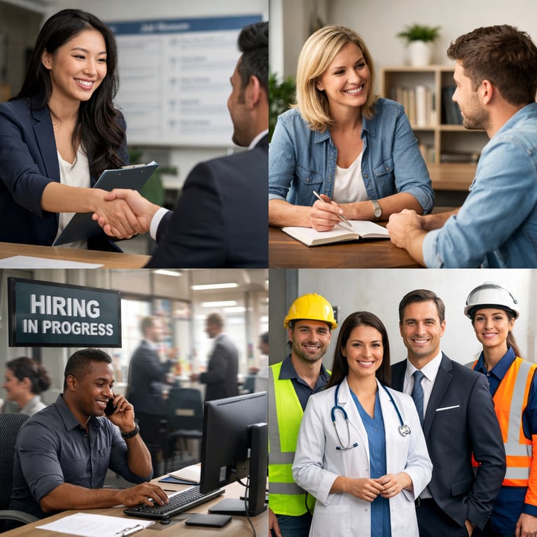 an image the describe the ff messagesWhy Work With UsAccess to exclusive job opportunitiesCareer guidance and supportFast and transparent processRoles-2