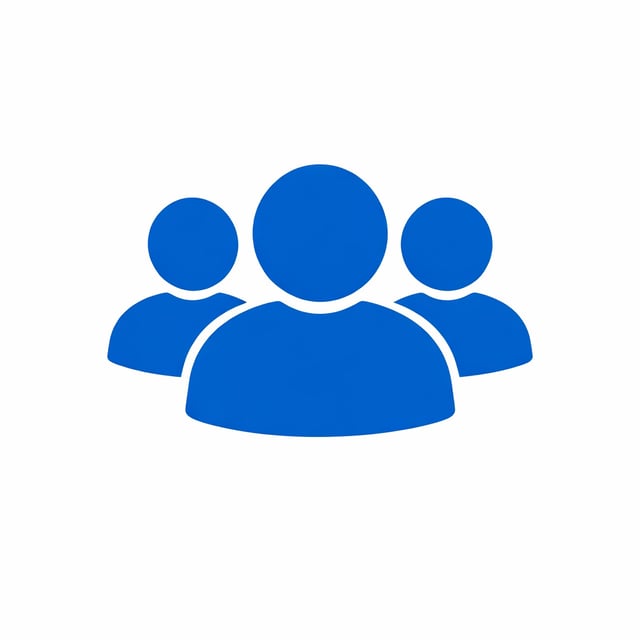 people icon color blue with white background